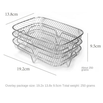 Fryer Rack Stainless Steel Air Fryer Rack Kitchen Tools Barbeque Accessories Grill Grill Multi-Layer Fryer Plate Cookware Rack