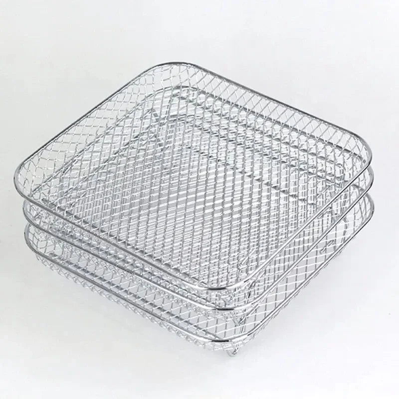 Fryer Rack Stainless Steel Air Fryer Rack Kitchen Tools Barbeque Accessories Grill Grill Multi-Layer Fryer Plate Cookware Rack