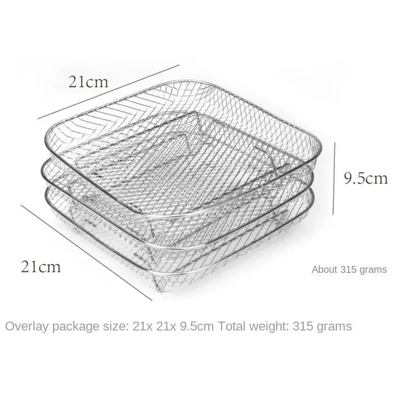 Fryer Rack Stainless Steel Air Fryer Rack Kitchen Tools Barbeque Accessories Grill Grill Multi-Layer Fryer Plate Cookware Rack