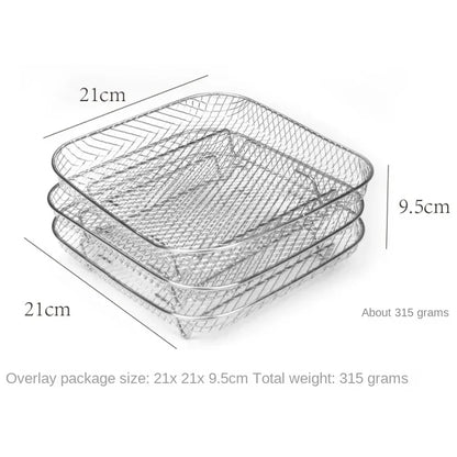 Fryer Rack Stainless Steel Air Fryer Rack Kitchen Tools Barbeque Accessories Grill Grill Multi-Layer Fryer Plate Cookware Rack